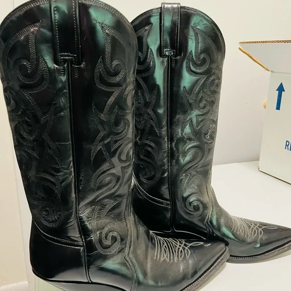 Rudel | Shoes | Vintage Rudel Mens Black Leather Cowboy 